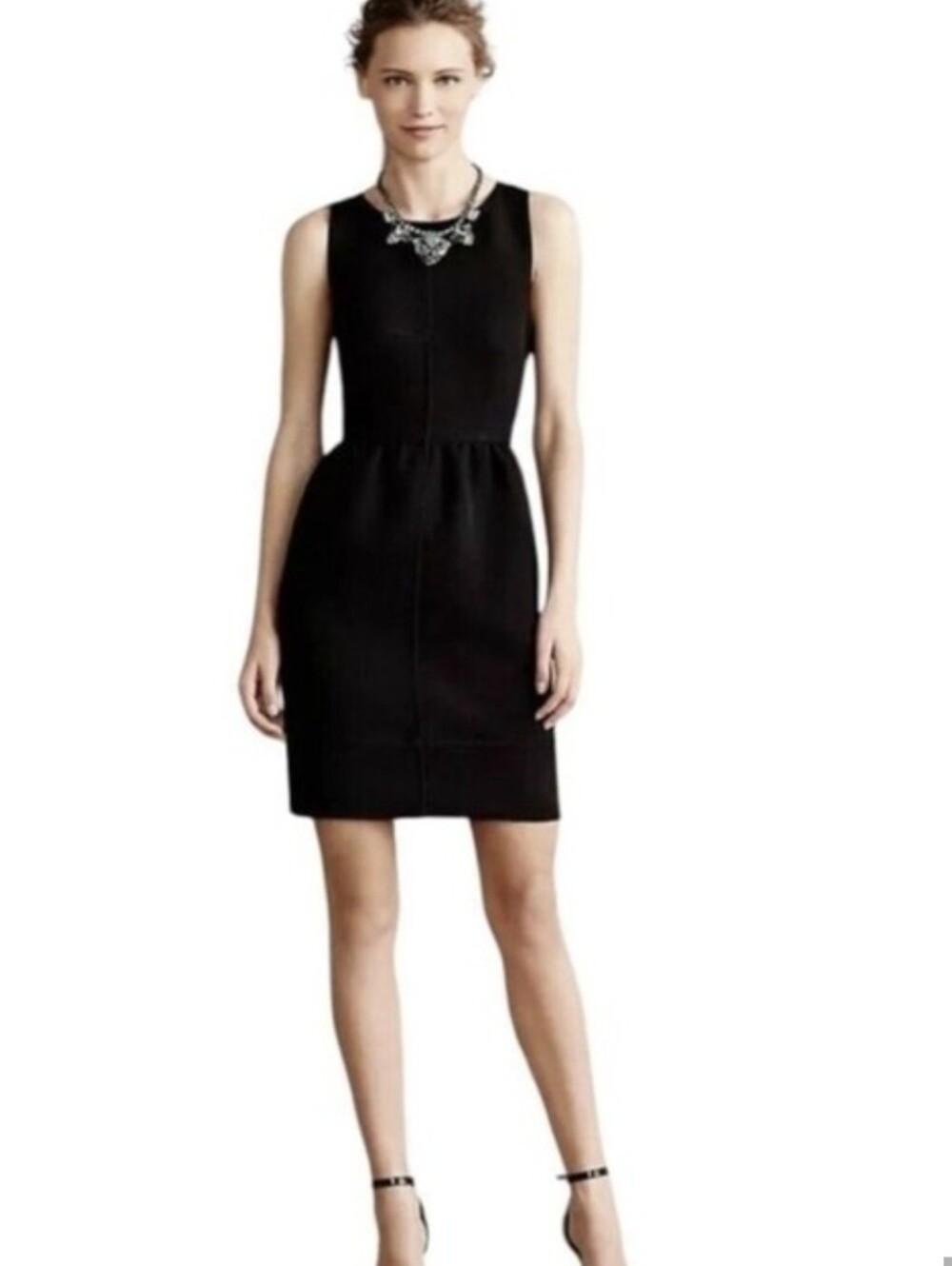 🌿 Anthropologie Maeve Rokin Crossback Jacquard Black Mini Dress Size 6 🌿